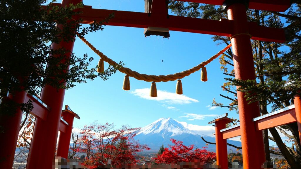 新倉山浅間公園からの富士山