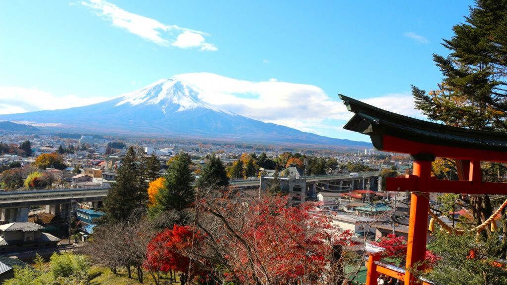 新倉山浅間公園からの富士山