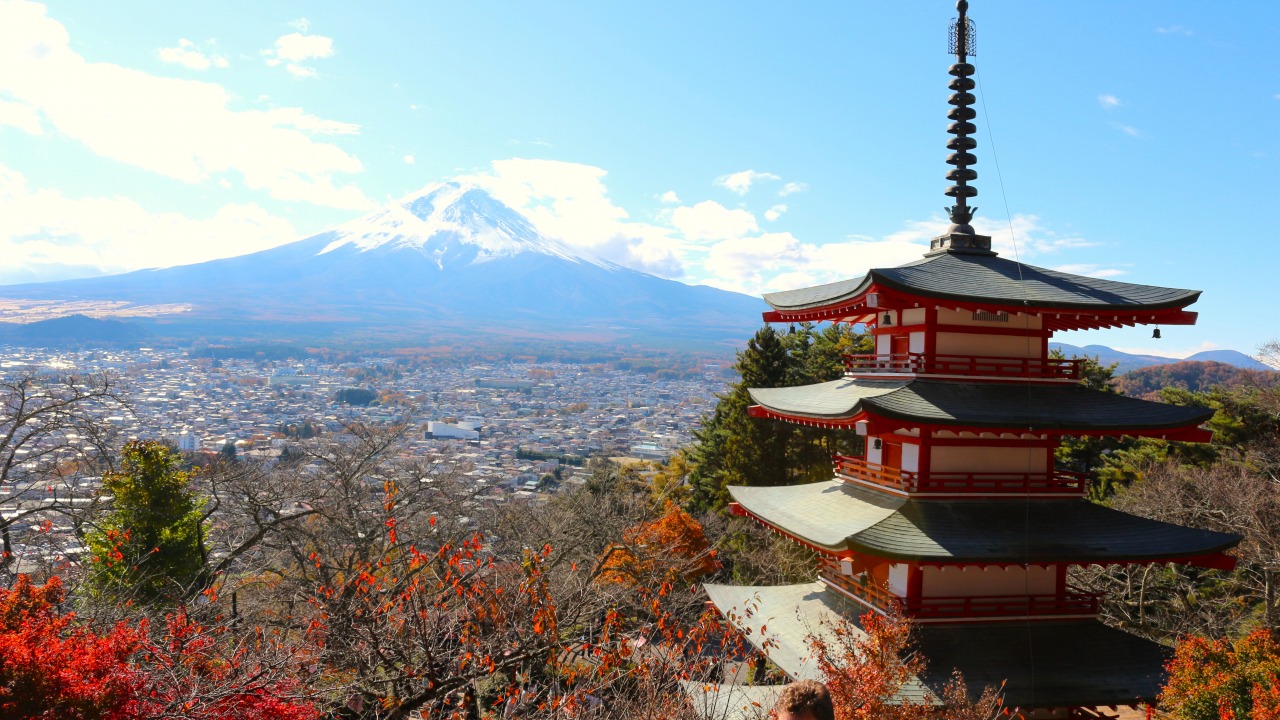 新倉山浅間公園からの富士山