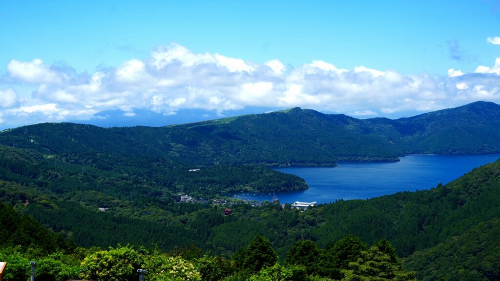 箱根 大観山展望台から見た芦ノ湖