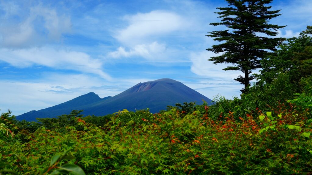 軽井沢 見晴台から見た浅間山
