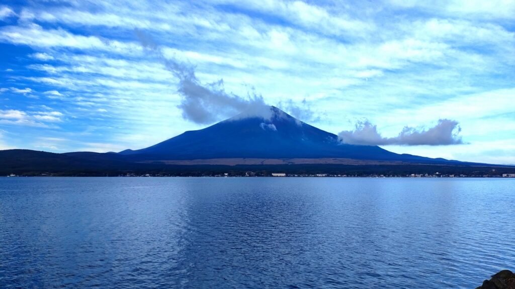 山中湖長池親水公園からの富士山