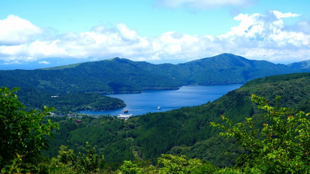 箱根　大観山展望台から見た芦ノ湖