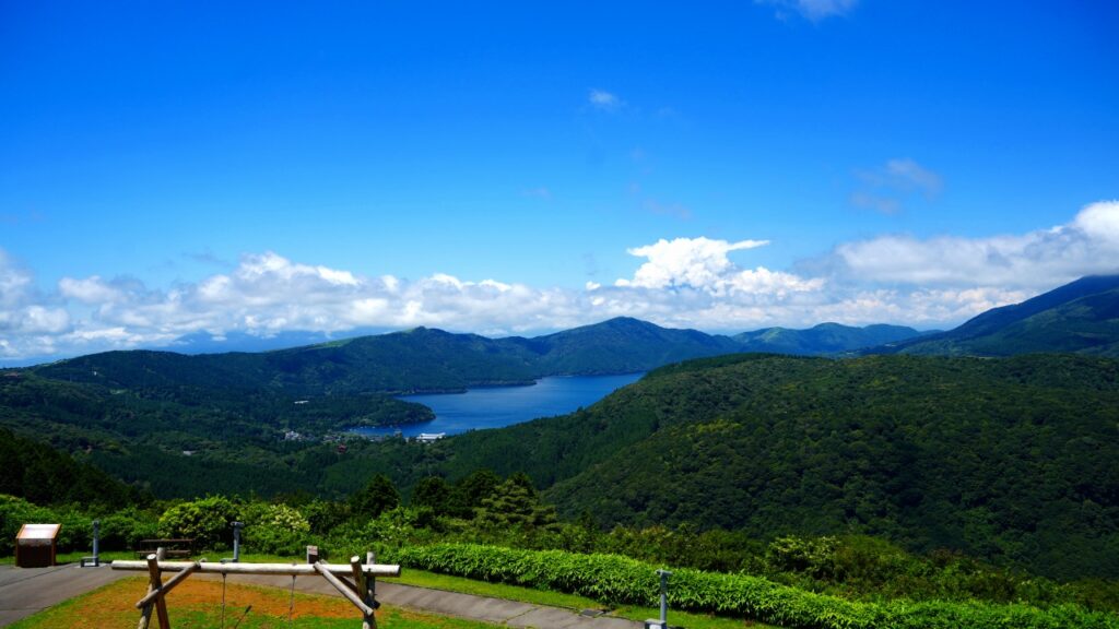 箱根　大観山展望台から見た芦ノ湖