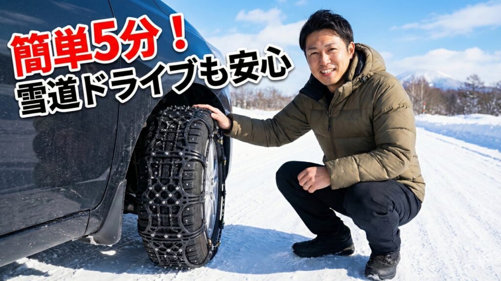 簡単装着非金属タイヤチェーン