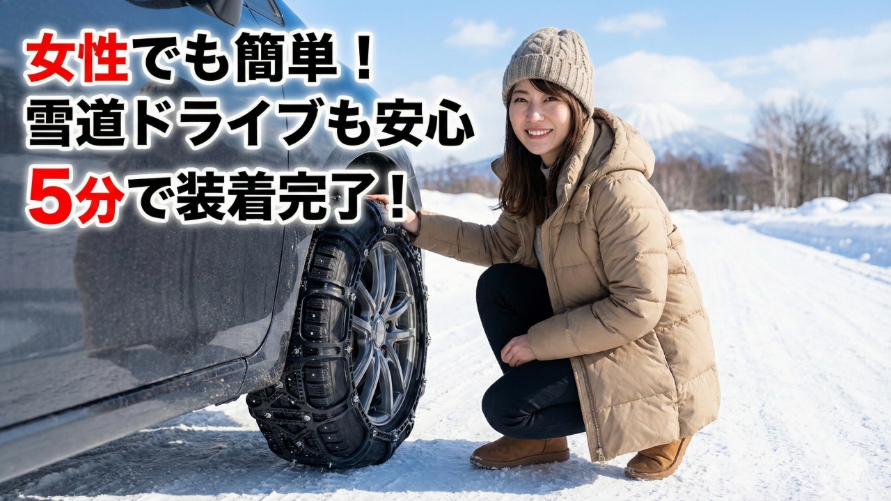 簡単装着非金属タイヤチェーン
