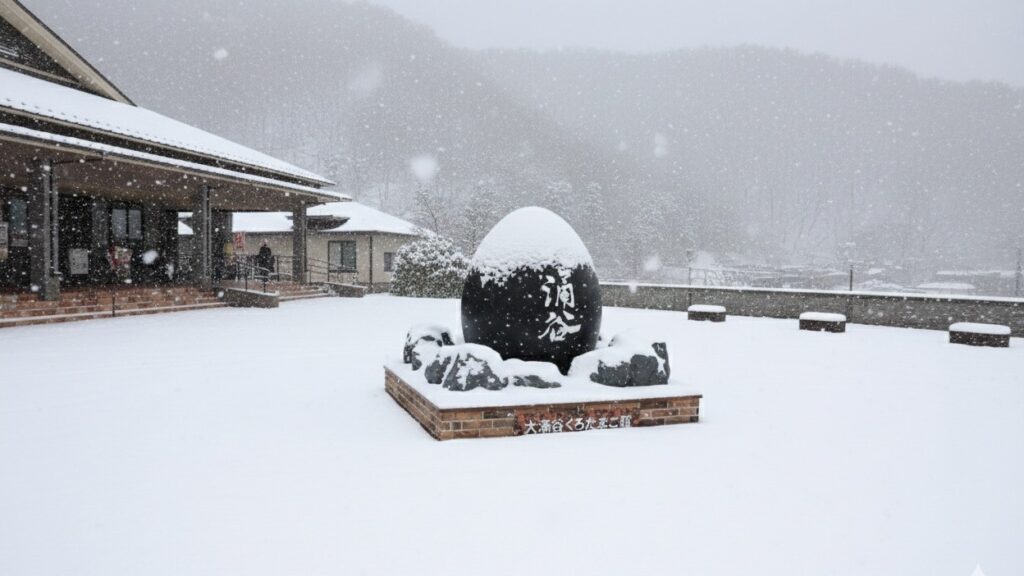 冬の箱根大涌谷