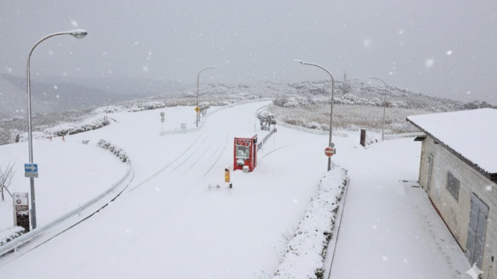 冬の箱根ターンパイク