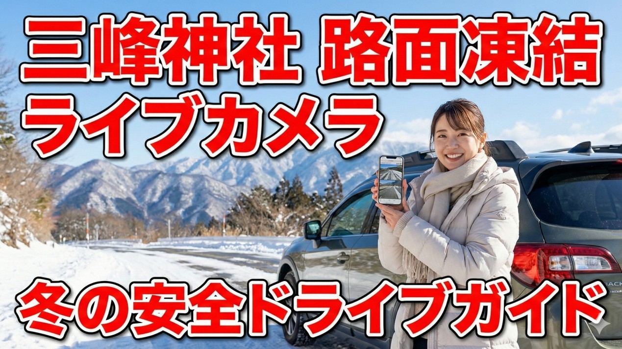 三峯神社の路面凍結はライブカメラで確認！