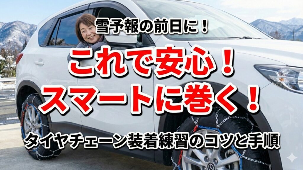 タイヤチェーン装着練習