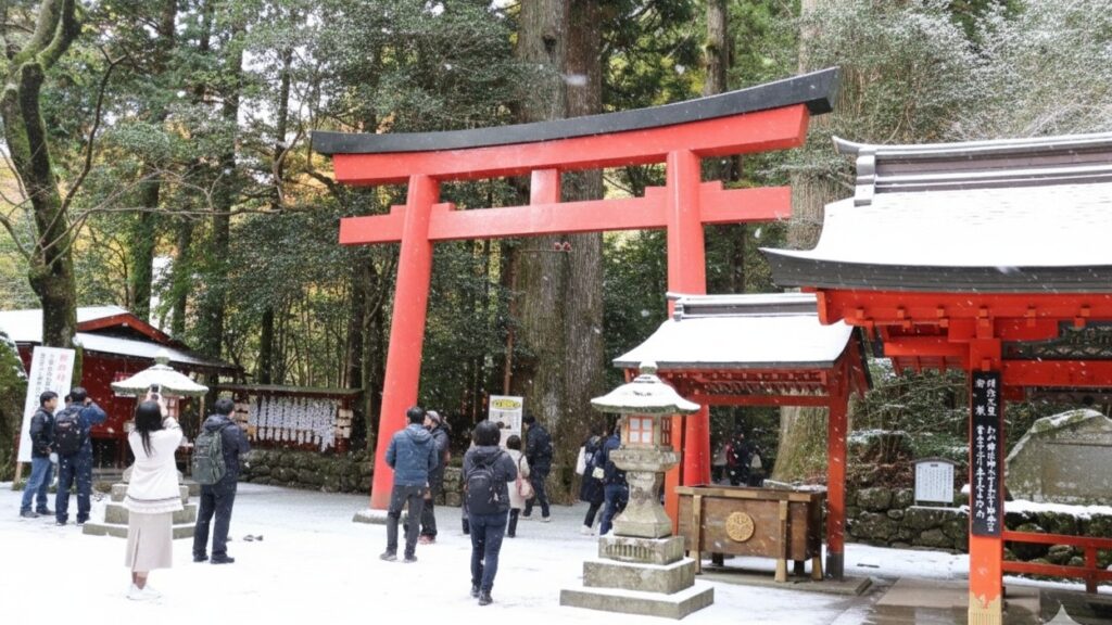 冬の箱根神社