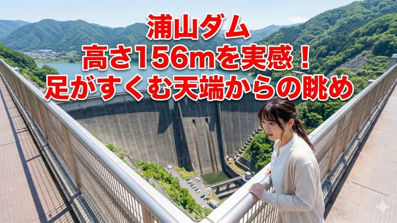 浦山ダムの高さ156mを実感！足がすくむ天端からの眺めと魅力